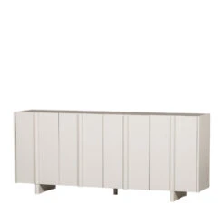 BASU Buffet 4 Portes En Bois L200cm -Meubles Soldes Magasin buffet 4 portes bois l200cm basu woood 2
