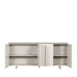 BASU Buffet 4 Portes En Bois L200cm -Meubles Soldes Magasin buffet 4 portes bois l200cm basu woood 3