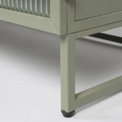 HERBE Buffet Bas Aux Portes Vitrées En Métal L38cm -Meubles Soldes Magasin buffet bas aux portes vitrees en metal h80cm herbe 6