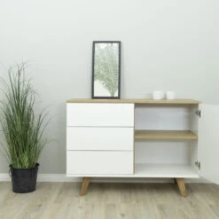 AMELIA Buffet En Bois 1 Porte 3 Tiroirs L109cm 19 AMELIA Buffet En Bois 1 Porte 3 Tiroirs L109cm -Meubles Soldes Magasin buffet bois 1 porte 3 tiroirs l109cm amelia 7