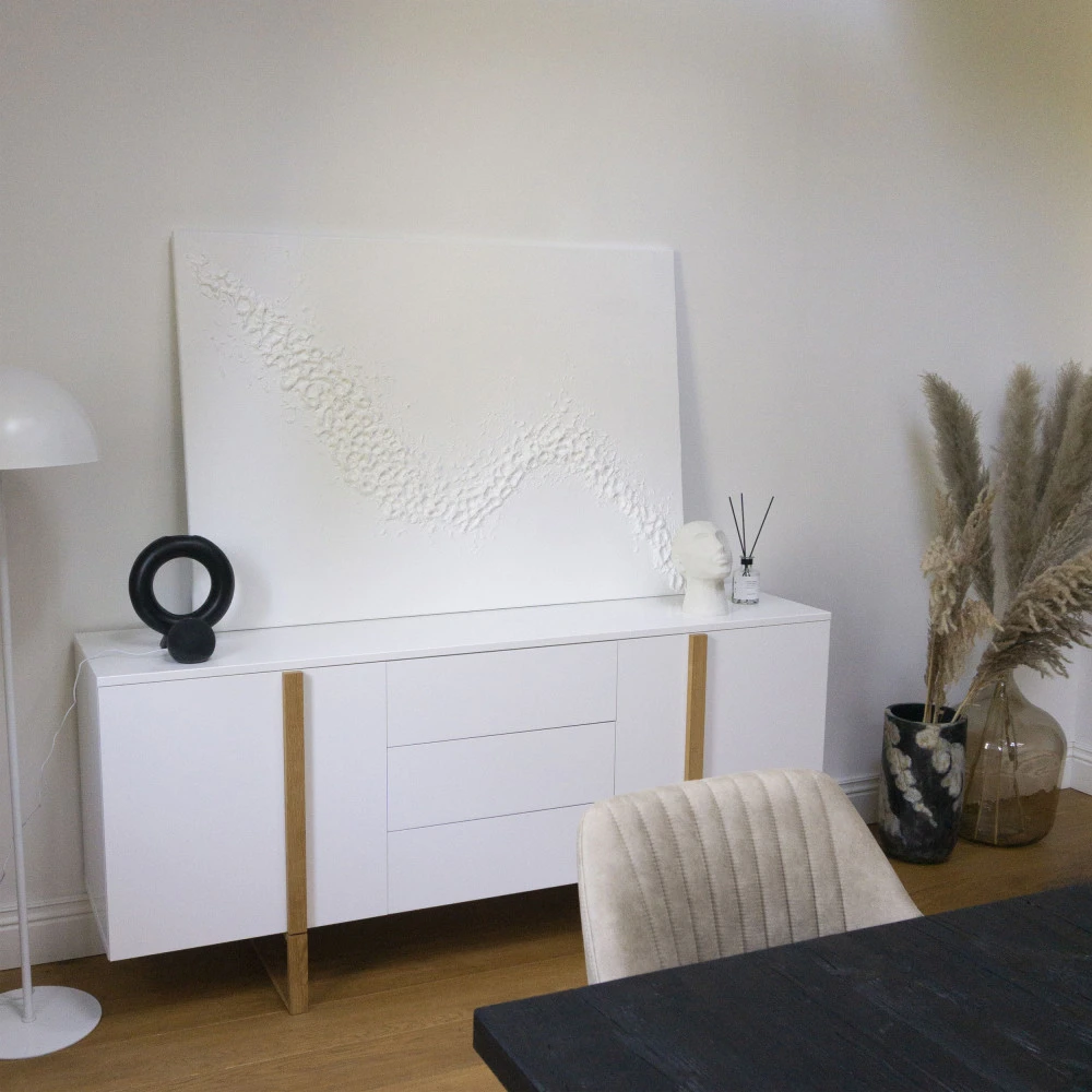 BIRKA Buffet En Bois 2 Portes 3 Tiroirs 10 BIRKA Buffet En Bois 2 Portes 3 Tiroirs – Image 8