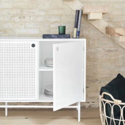 PUNTO Buffet En Bois 2 Portes 4 Tirroirs L150cm -Meubles Soldes Magasin buffet bois 2 portes 4 tirroirs l150cm teulat punto 6