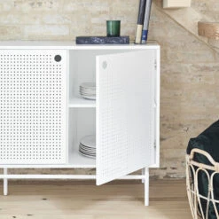 PUNTO Buffet En Bois 2 Portes 4 Tirroirs L150cm -Meubles Soldes Magasin buffet bois 2 portes 4 tirroirs l150cm teulat punto 7