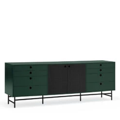 PUNTO Buffet En Bois 2 Portes 8 Tiroirs L212cm 12 PUNTO Buffet En Bois 2 Portes 8 Tiroirs L212cm -Meubles Soldes Magasin buffet bois 2 portes 8 tiroirs l212cm teulat punto 3