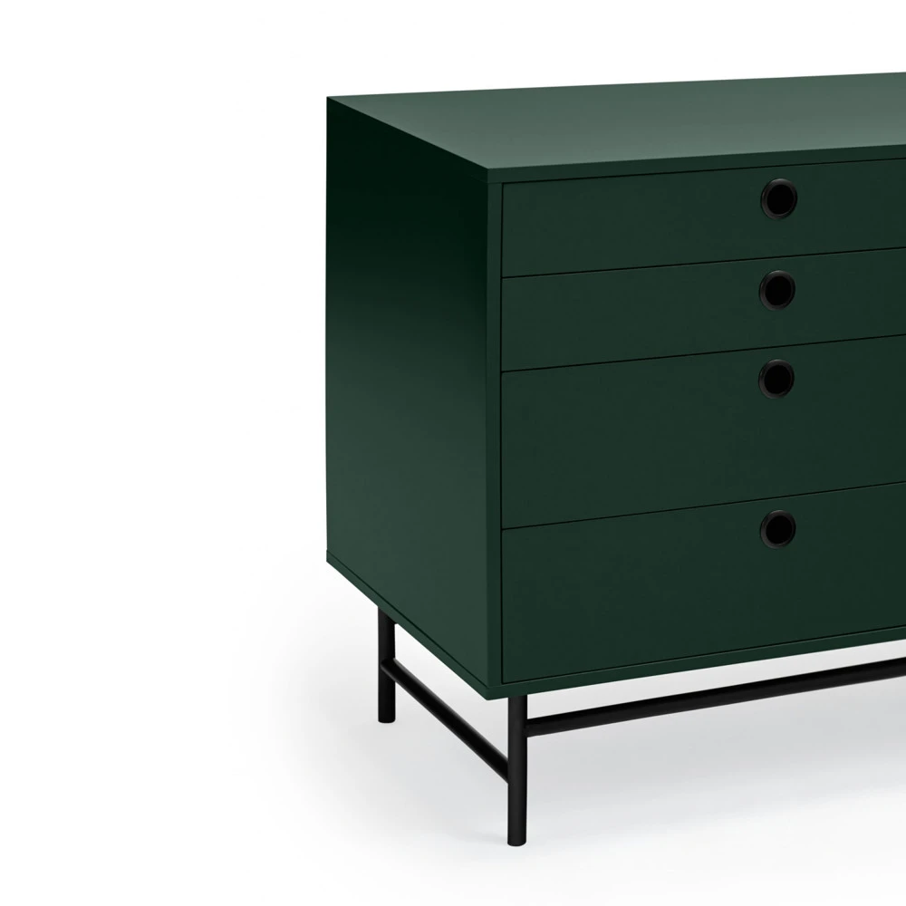 PUNTO Buffet En Bois 2 Portes 8 Tiroirs L212cm 8 PUNTO Buffet En Bois 2 Portes 8 Tiroirs L212cm – Image 6