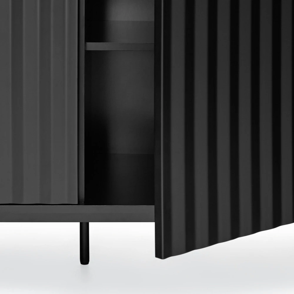 SIERRA Buffet En Bois 4 Portes 3 Tiroirs L211cm 11 SIERRA Buffet En Bois 4 Portes 3 Tiroirs L211cm – Image 9