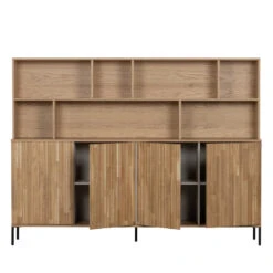 NEW GRAVURE Buffet En Bois 7 Niches L200cm -Meubles Soldes Magasin buffet bois 7 niches l200cm woood new gravure 3