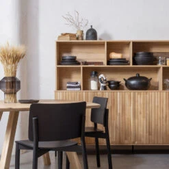 NEW GRAVURE Buffet En Bois 7 Niches L200cm -Meubles Soldes Magasin buffet bois 7 niches l200cm woood new gravure 7