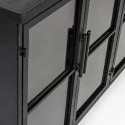 FERRE Buffet En Bois Et Métal à Roulettes L120cm 16 FERRE Buffet En Bois Et Métal à Roulettes L120cm -Meubles Soldes Magasin buffet bois metal roulettes l120cm ferre 4