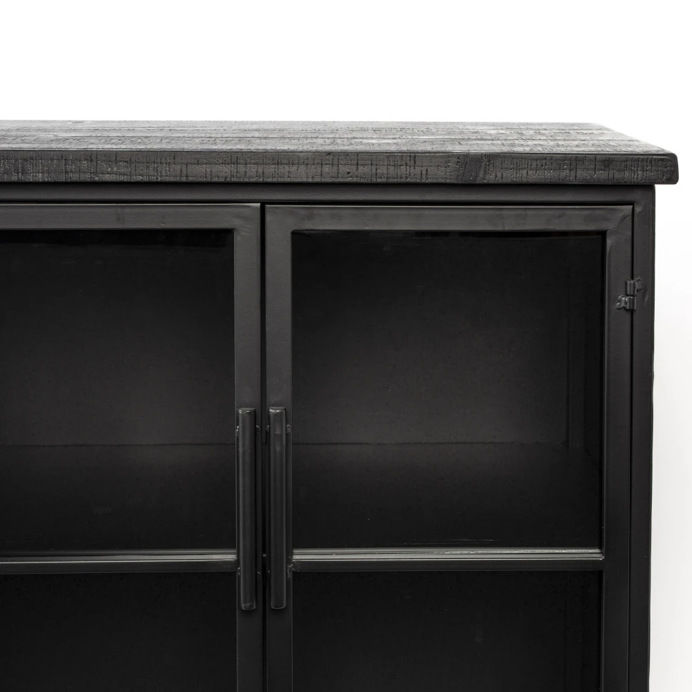 FERRE Buffet En Bois Et Métal à Roulettes L120cm 8 FERRE Buffet En Bois Et Métal à Roulettes L120cm – Image 6