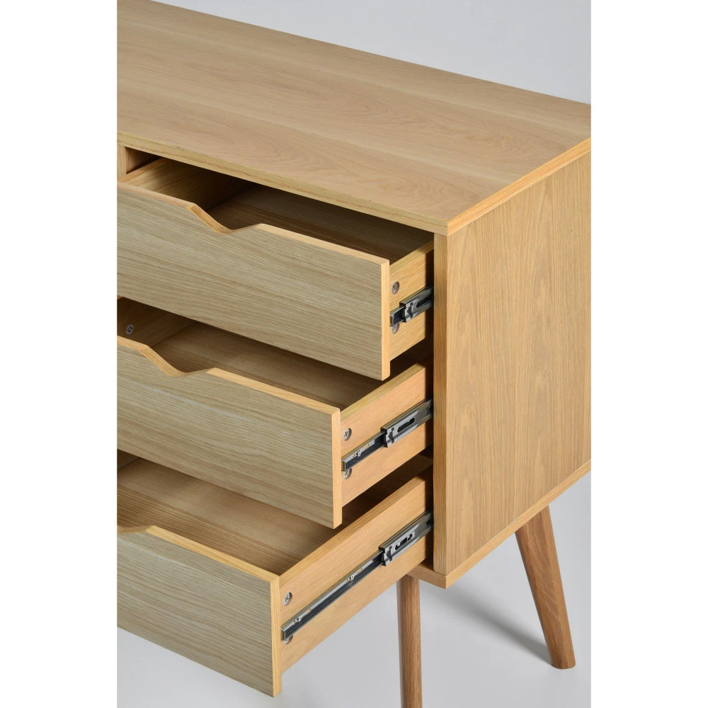 STRÖM Buffet Design 2 Portes 3 Tiroirs Chêne 8 STRÖM Buffet Design 2 Portes 3 Tiroirs Chêne – Image 6