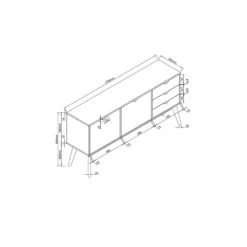 STRÖM Buffet Design 2 Portes 3 Tiroirs Chêne 15 STRÖM Buffet Design 2 Portes 3 Tiroirs Chêne -Meubles Soldes Magasin buffet design 2 portes 3 tiroirs chene strom 6