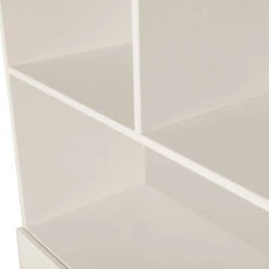 MILLER Buffet Haut 2 Portes, 5 Niches En Bois H200cm -Meubles Soldes Magasin buffet haut 2 portes 5 niches bois h200cm miller woood 4