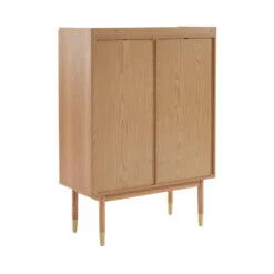 BOMBONG Buffet Haut 2 Portes En Bois Et Cannage L90cm -Meubles Soldes Magasin buffet haut 2 portes bois cannage l90cm bombong 4