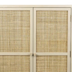 AMAYA Buffet Haut 2 Portes En Bois Et Métal -Meubles Soldes Magasin buffet haut 2 portes bois metal amaya 3