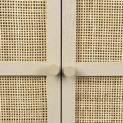 AMAYA Buffet Haut 2 Portes En Bois Et Métal -Meubles Soldes Magasin buffet haut 2 portes bois metal amaya 6