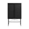 RINTO Buffet Haut 2 Portes Bois Et Métal H135cm -Meubles Soldes Magasin buffet haut 2 portes bois metal h135cm rinto