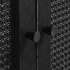 RINTO Buffet Haut 2 Portes Bois Et Métal H135cm -Meubles Soldes Magasin buffet haut 2 portes bois metal h135cm rinto 6