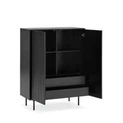 SIERRA Buffet Haut En Bois 2 Portes 2 Tiroirs -Meubles Soldes Magasin buffet haut bois 2 portes 2 tiroirs teulat sierra 4