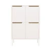 SWITCH Buffet Haut En Bois 4 Portes H128cm -Meubles Soldes Magasin buffet haut bois 4 portes h128cm tenzo switch