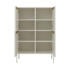 SWITCH Buffet Haut En Bois 4 Portes H128cm -Meubles Soldes Magasin buffet haut bois 4 portes h128cm tenzo switch 2