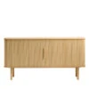 CALLAN Buffet Aux Portes Coulissantes En Bois Strié L160cm