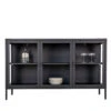 BRISBANE Buffet En Verre Et Métal L140cm -Meubles Soldes Magasin buffet verre metal l140cm house nordic brisbane