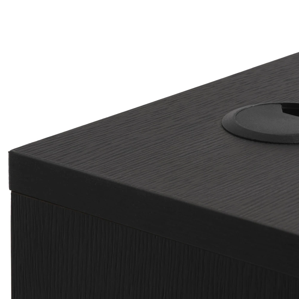 RINTO Bureau 1 Tiroir, 1 Niche En Bois Et Métal L120cm 7 RINTO Bureau 1 Tiroir, 1 Niche En Bois Et Métal L120cm – Image 5