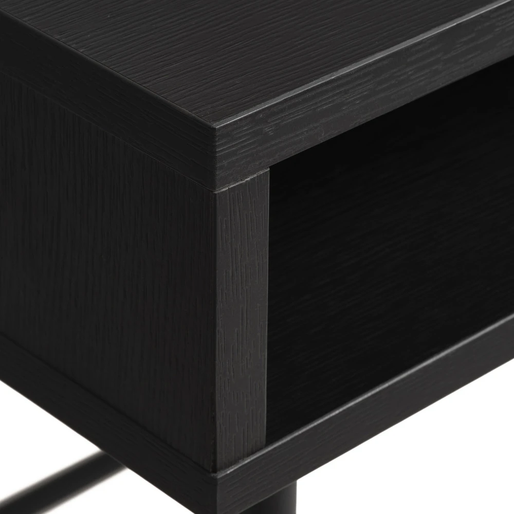 RINTO Bureau 1 Tiroir, 1 Niche En Bois Et Métal L120cm 8 RINTO Bureau 1 Tiroir, 1 Niche En Bois Et Métal L120cm – Image 6