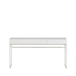 BASIC Bureau 2 Tirois En Bois Et Métal L150cm -Meubles Soldes Magasin bureau 2 tirois bois metal l150cm vtwonen basic 1