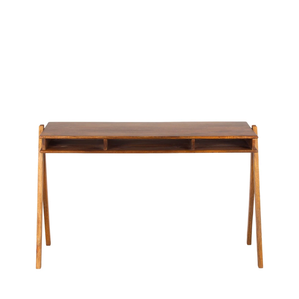 COMPARTMENT Bureau En Bois 3 Niches L120cm 3 COMPARTMENT Bureau En Bois 3 Niches L120cm