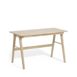 CURIE Bureau En Bois D'hévéa Massif -Meubles Soldes Magasin bureau bois massif caoutchouc kave home curie 1