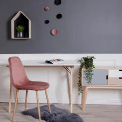 VOJENS Bureau Pieds Bois Clair L120cm -Meubles Soldes Magasin bureau pieds bois clair l120cm house nordic vojens 4