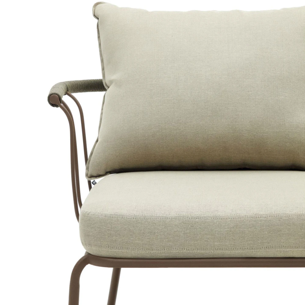 SALGUER Canapé De Jardin En Acier Et Corde L134cm 6 SALGUER Canapé De Jardin En Acier Et Corde L134cm – Image 4