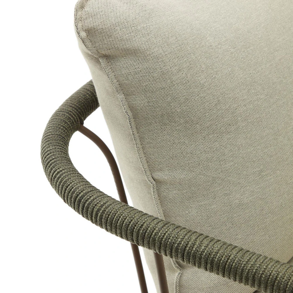 SALGUER Canapé De Jardin En Acier Et Corde L134cm 9 SALGUER Canapé De Jardin En Acier Et Corde L134cm – Image 7