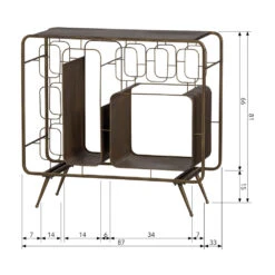 CAPO Casier à Bouteilles En Laiton 15 CAPO Casier à Bouteilles En Laiton -Meubles Soldes Magasin casier bouteilles laiton bepurehome capo 6