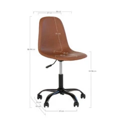 STOCKHOLM Chaise De Bureau à Roulettes En Simili 13 STOCKHOLM Chaise De Bureau à Roulettes En Simili -Meubles Soldes Magasin chaise bureau roulettes simili house nordic stockholm 5