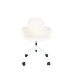 ALBERT KUIP Chaise De Bureau En Tissu Bouclette Avec Accoudoirs Pivotante à Roulettes
