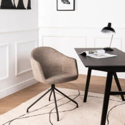 KOOIJ Chaise De Bureau En Tissu Et Métal