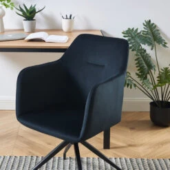 NATE Chaise De Bureau En Velours 16 NATE Chaise De Bureau En Velours -Meubles Soldes Magasin chaise bureau velours nate 5