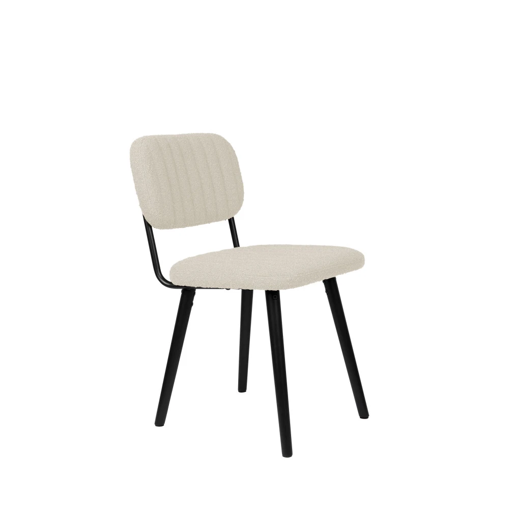 JAKE WORN Chaise Rétro Capitonnée En Bouclette 4 JAKE WORN Chaise Rétro Capitonnée En Bouclette – Image 2