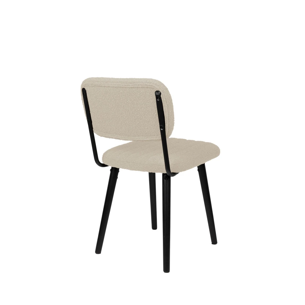 JAKE WORN Chaise Rétro Capitonnée En Bouclette 6 JAKE WORN Chaise Rétro Capitonnée En Bouclette – Image 4