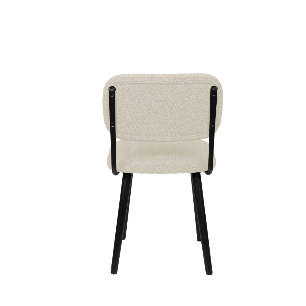 JAKE WORN Chaise Rétro Capitonnée En Bouclette 7 JAKE WORN Chaise Rétro Capitonnée En Bouclette – Image 5