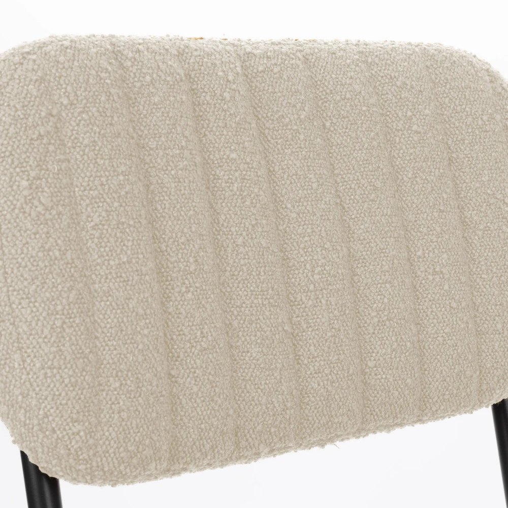 JAKE WORN Chaise Rétro Capitonnée En Bouclette 9 JAKE WORN Chaise Rétro Capitonnée En Bouclette – Image 7