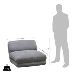 NALO Chauffeuse Convertible 1 Place En Tissu -Meubles Soldes Magasin chauffeuse convertible 1 place nalo 8