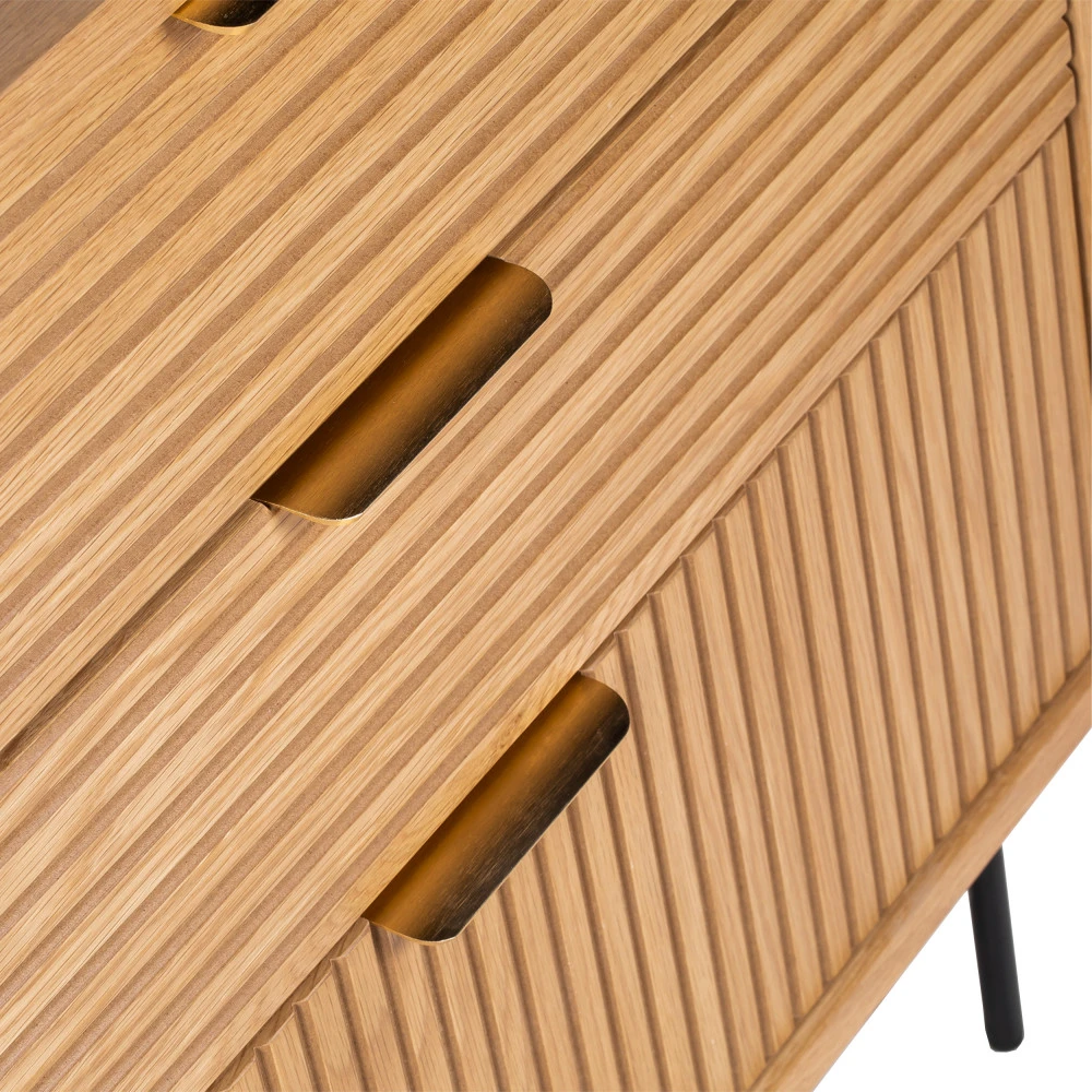 SVEG Commode 3 Tiroirs En Bois L80cm 9 SVEG Commode 3 Tiroirs En Bois L80cm – Image 7