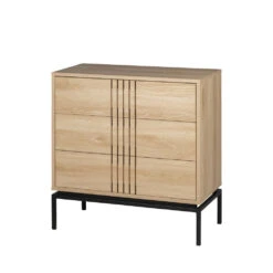KROKOM Commode 3 Tiroirs En Bois Et Métal L80cm 14 KROKOM Commode 3 Tiroirs En Bois Et Métal L80cm -Meubles Soldes Magasin commode 3 tiroirs bois metal l80cm drawer krokom 2