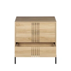KROKOM Commode 3 Tiroirs En Bois Et Métal L80cm 20 KROKOM Commode 3 Tiroirs En Bois Et Métal L80cm -Meubles Soldes Magasin commode 3 tiroirs bois metal l80cm drawer krokom 8