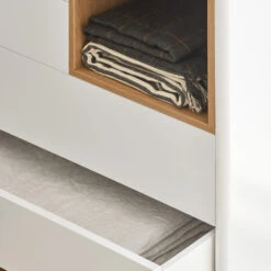 CORVO Commode 4 Tiroirs 1 Niche En Bois L90xH90cm -Meubles Soldes Magasin commode 4 tiroirs 1 niche bois l90xh90cm teulat corvo 6