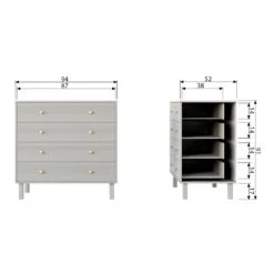 MADU Commode 4 Tiroirs En Bois L94cm 15 MADU Commode 4 Tiroirs En Bois L94cm -Meubles Soldes Magasin commode 4 tiroirs bois l94cm woood madu 6